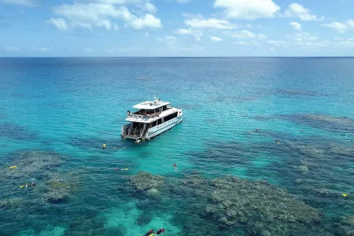 Reef boat over Agincourt Reef off Port Douglas